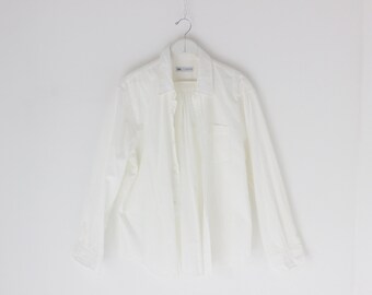 Unworn Zara White Cotton Long Sleeve Oversized Button Up Shirt