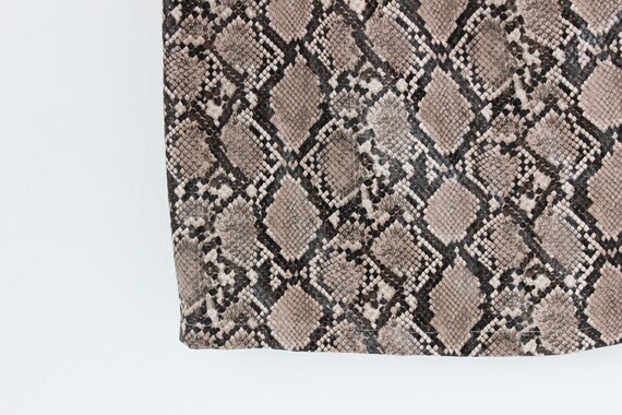 2000s PVC Snakeskin Python Leather-Look Fitted Mi… - image 2