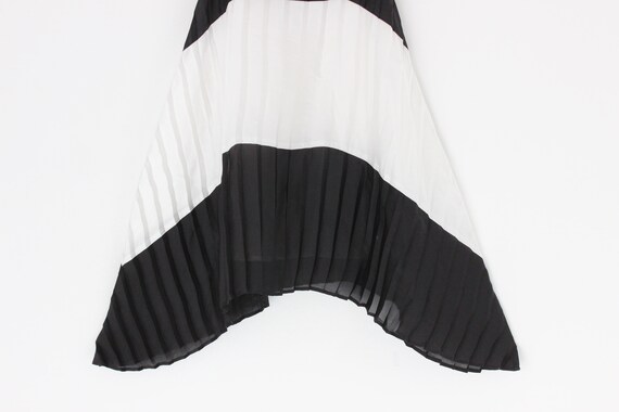 Y2K JUNIOR GAULTIER Pleated Monochrome Trapeze Bl… - image 3