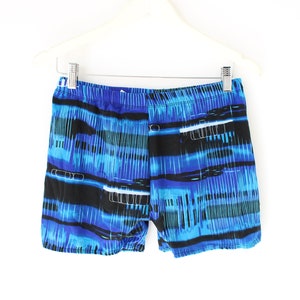 80s Psychedelic Optical Stretch Lycra Mens Swim Shorts / Board Shorts / Mens Bathers Swimsuit - Deadstock / Unworn with Original Tags