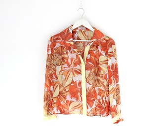 Groovy 00s Does 70s Floral Vintage Collared Top