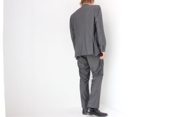 Vintage Slate Grey PURE WOOL Relaxed Boxy Tailore… - image 1