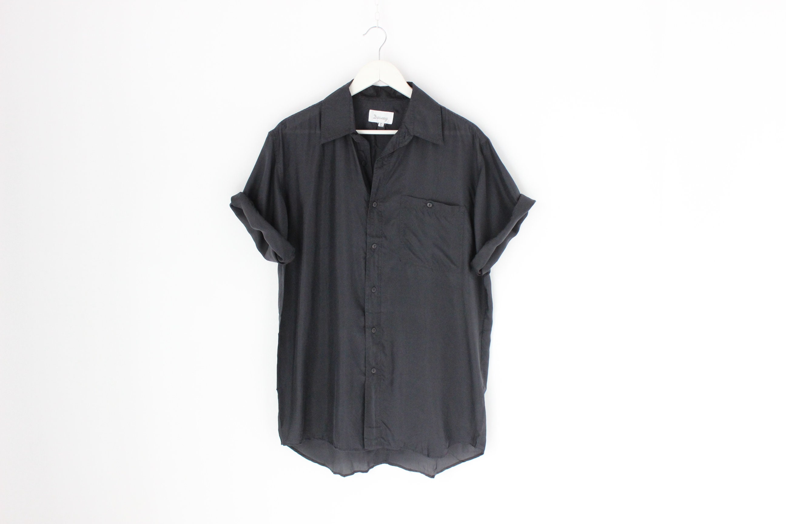 80s-ink-black-pure-silk-boxy-short-sleeve-button-up-slouchy-vintage