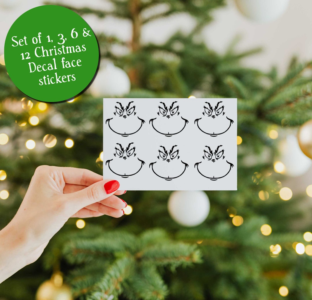 Ornament Christmas DIY Decals Sticker Sets. Great for Holiday Home