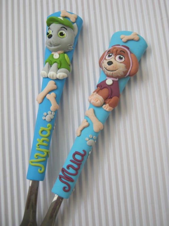 Patrol Paw Inspired Cutlery Personalized Children Flatware 