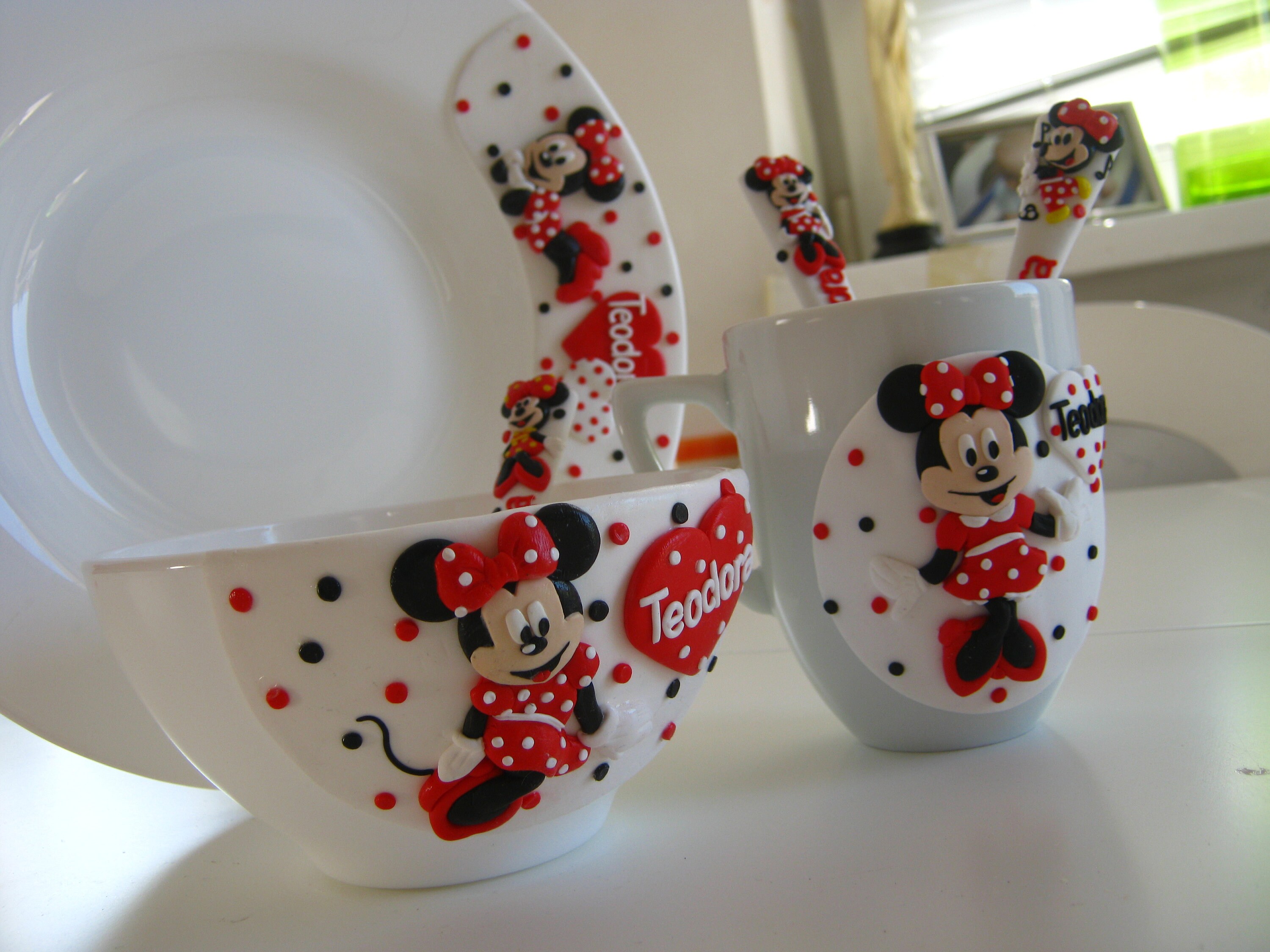 Children's 4 pc Dinner Set Minnie Mouse Dinner set Etsy