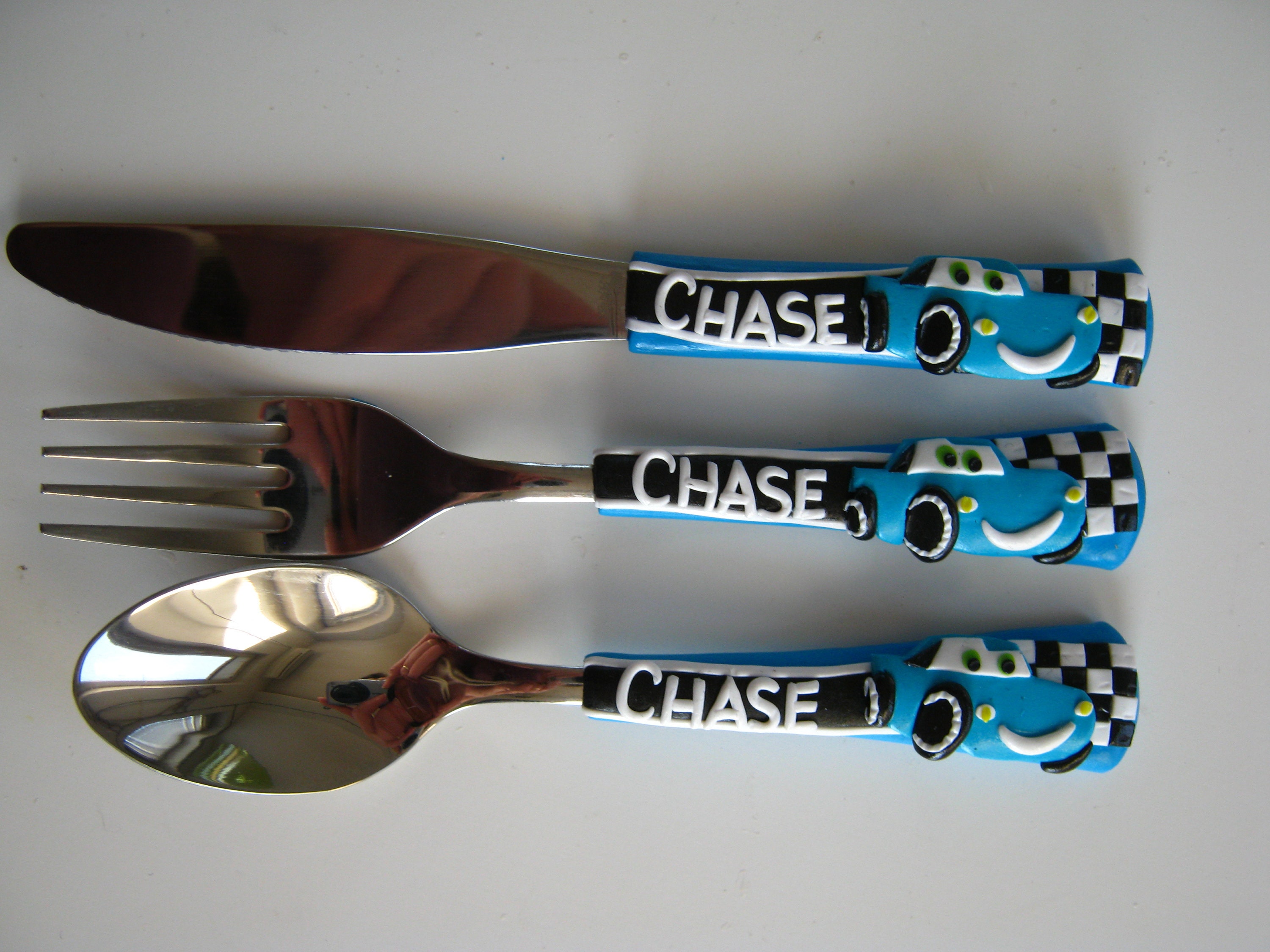 Personalized Kids Cutlery Set Set Lightning Mcqueen Novelty Etsy Canada