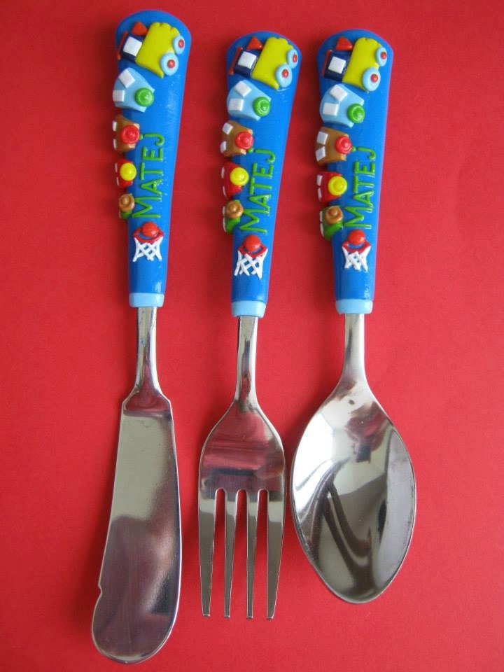 Cubiertos de pájaro de amor personalizados, regalo de cumpleaños de niños  de diseño de verano, cubiertos personalizados, cuchillo de tenedor de  cuchara azul -  España