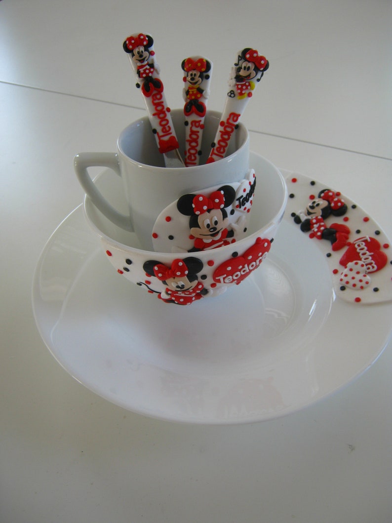 Children's 4 pc Dinner Set Minnie Mouse Dinner set Etsy