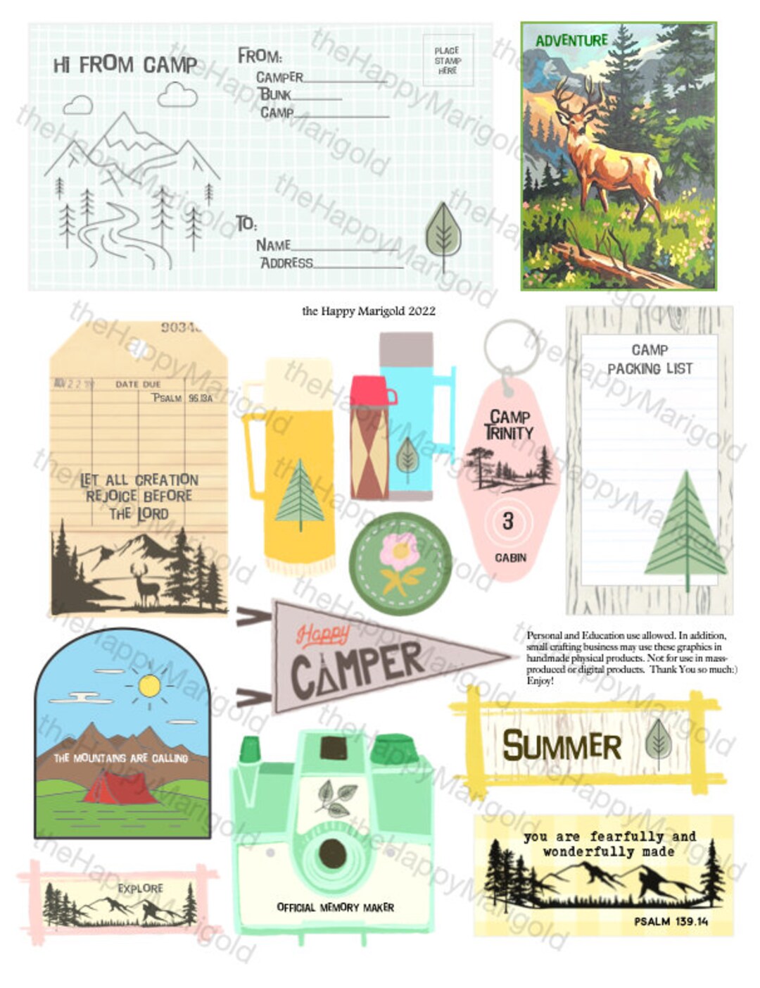Summer Camp Fun Kit - Etsy