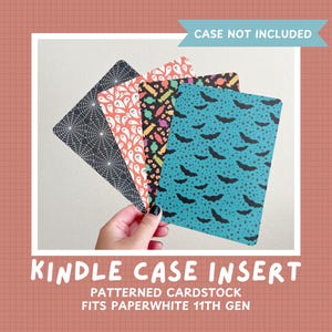 HALLOWEEN Kindle Insert For Clear Case: gemusterte Karton Einlagen für kindle paperwhite, kindle decor, e-Reader Einleger