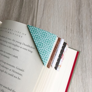Segnalibri d'angolo, segnalibri angolari di carta, segnalibri d'angolo piegati, regalo del lettore, regalo amante dei libri per lettore, regalo libresco, angolo del libro