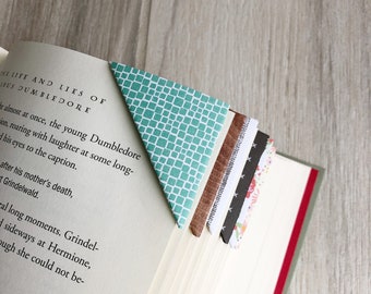 Corner Bookmarks, Paper Corner Bookmarks, Folded Corner Bookmarks, Reader Gift, Book Lover Gift for Reader, Bookish Gift, Book Corner