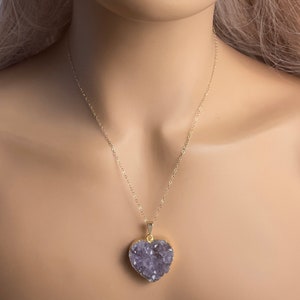 Gifts For Mom, Heart Necklace, Amethyst Necklace Gold, Mothers Day Gift, Wife Gift, Best Friend Gifts, G14-823 Bild 5