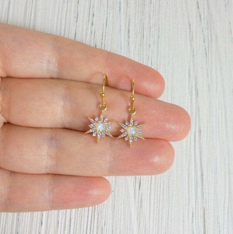 Opal star earrings Clearance