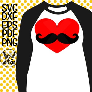 Schnurrbart Herz SVG - Junge Valentinstag svg cut - Valentinstag svg - SVG, DXF, EPS, png Dateien Schneidemaschinen Cameo Cricut - Valentinstag Pfeil