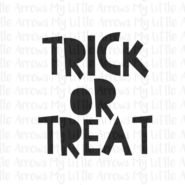 Truco o trato de Halloween SVG, DXF, EPS, archivos png para máquinas de corte Cameo o Cricut // Halloween svg // Camisa de Halloween diy - niño svg