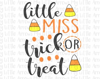 Pequeña falta truco o trato SVG, DXF, EPS, png Archivos para máquinas de corte Cameo o Cricut // halloween svg // halloween camisa diy - chica svg
