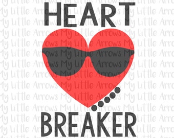 boy valentine svg cut - boy svg cut - valentine svg - heartbreaker SVG, DXF, EPS, png Files for Cutting Machines Cameo Cricut