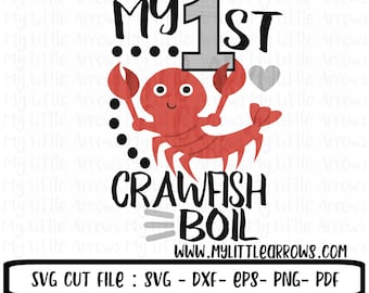 Min första kräftkoka svg - kräfta svg - kräftkoka clipart - stryk på - SVG, DXF, EPS, png Filer för skärmaskiner Cameo Cricut