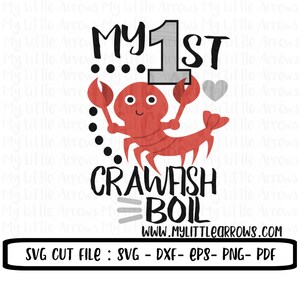 My first crawfish boil svg - crawfish svg - crawfish boil clip art - iron on - SVG, DXF, EPS, png Files for Cutting Machines Cameo Cricut