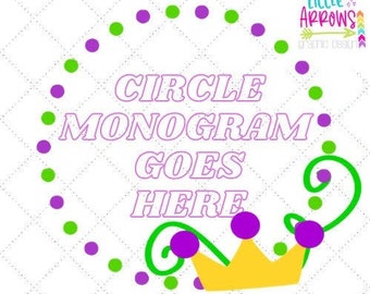 Mardi gras svg - mardi gras monogram frame svg - SVG, DXF, EPS, png Files for Cutting Machines Cameo or Cricut  - cute mardi gras clip art
