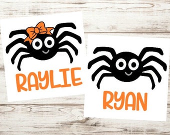 Matching sibling spiders svg - matching halloween svg - matching halloween shirts - sibling halloween outfit - twin halloween shirt svg