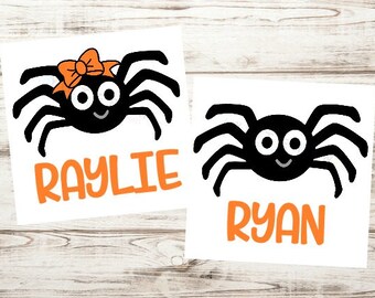 Matching sibling spiders svg - matching halloween svg - matching halloween shirts - sibling halloween outfit - twin halloween shirt svg