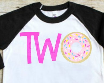 Two donut birthday party SVG, DXF, EPS, png Files for Cutting Machines Cameo or Cricut - Donuts svg - second birthday svg - donut grow up