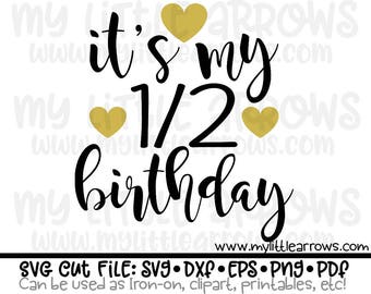 Download Half birthday svg | Etsy