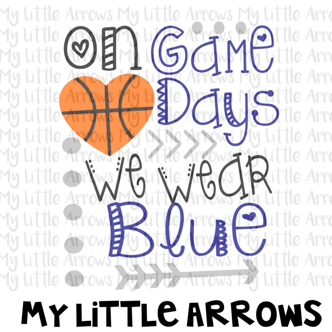 GAMEDAYS WE WEAR BLUE SWEATSHIRT (FRONT + BACK