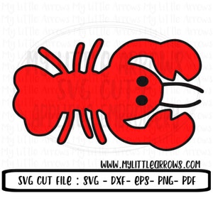 cute crawfish svg - crawfish svg - crawfish boil svg - clip art - iron on - SVG, DXF, EPS, png Files for Cutting Machines Cameo Cricut