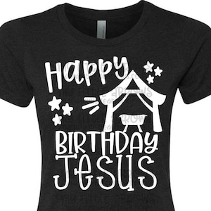 Happy Birthday Jesus svg | Jesus birthday svg | nativity svg | Christmas svg  | Cute Christmas svg | manger dxf | Christmas dxf