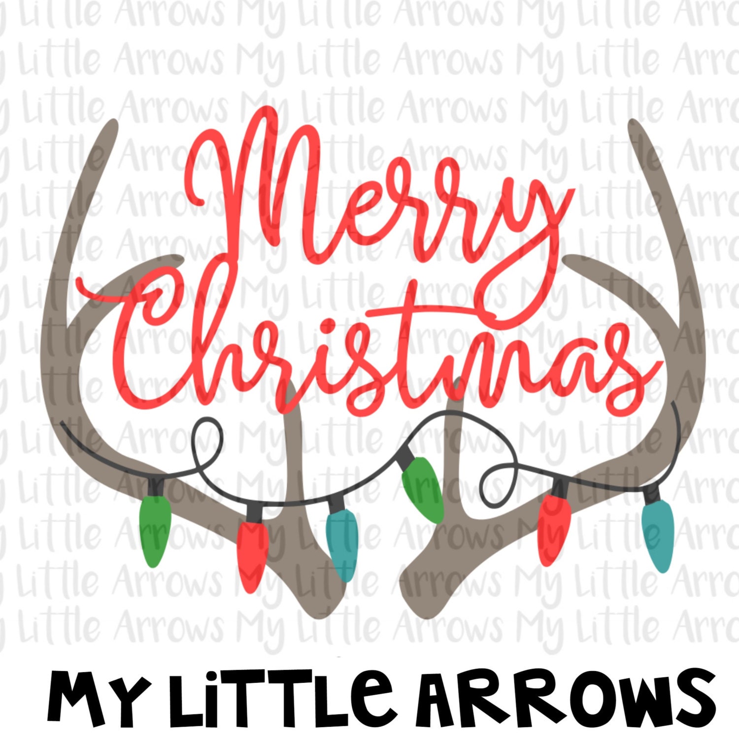 Download Merry Christmas Antlers Svg Dxf Eps Png Files For Cutting Etsy