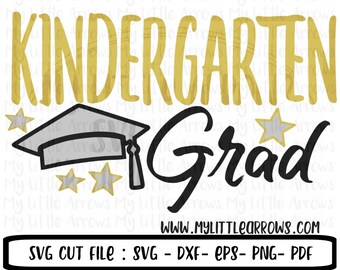 Kindergarten graduate SVG, DXF, EPS, png Files Cutting Machines Cameo Cricut - kindergarten grad svg - graduation svg- kinder graduation svg