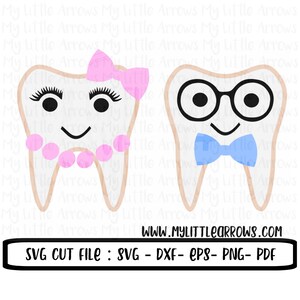 Zahn svg - Sofortiger Download - SVG, Dxf, Eps, png Dateien für Schneidemaschinen Kamee oder Cricut - Zahnhygienist - Zahn svg