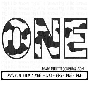First birthday farm SVG, Dxf, Eps, png Files for Cutting Machines Cameo or Cricut - farm svg - farm party svg - cow print one svg
