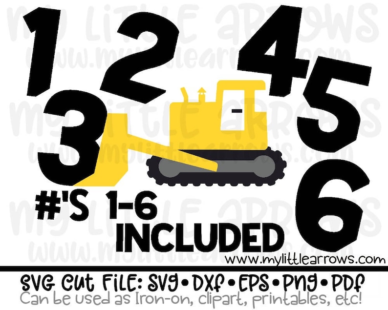 Birthday bulldozer svg construction svg construction party svg construction birthday shirt construction dxf construction iron on image 2