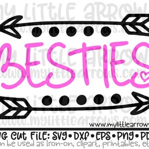 Besties svg / mejores amigos svg / besties svg / día de San Valentín svg / valentine svg / linda chica svg / mejores amigos para siempre