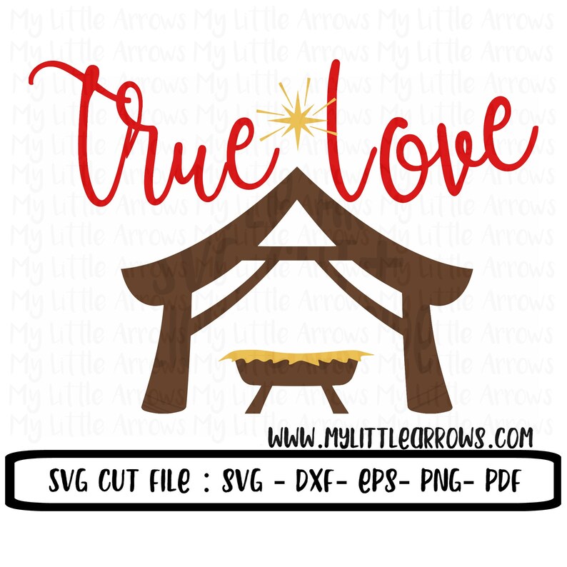 Download True love manger svg Christmas true love svg nativity svg | Etsy