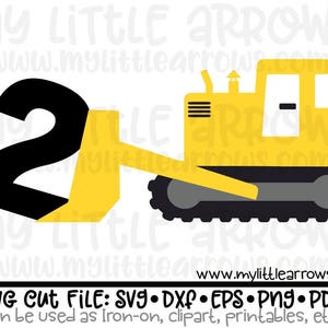 Birthday bulldozer svg construction svg construction party svg construction birthday shirt construction dxf construction iron on image 3