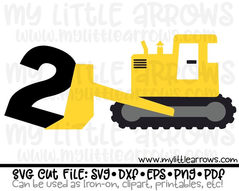 Birthday bulldozer svg construction svg construction party svg construction birthday shirt construction dxf construction iron on image 3