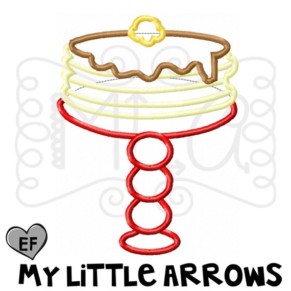 Pancakes With Stand Applique Embroidery Design 5x7 6x10 Cute Etsy