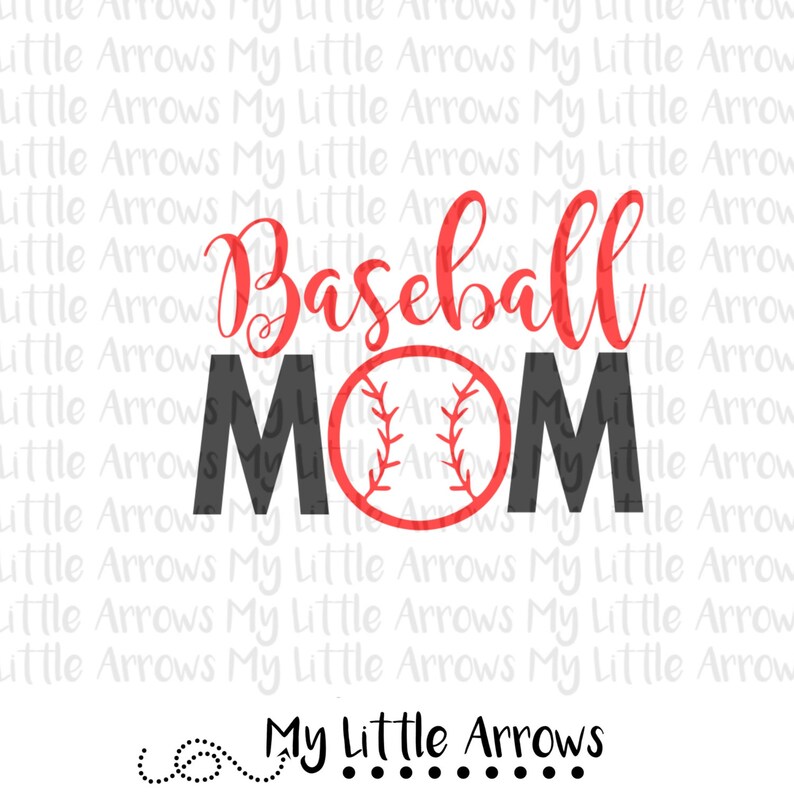 Baseball mom SVG, DXF, EPS, png Files for Cutting Machines Cameo or Cricut baseball mom svg cute baseball svg baseball svg image 2