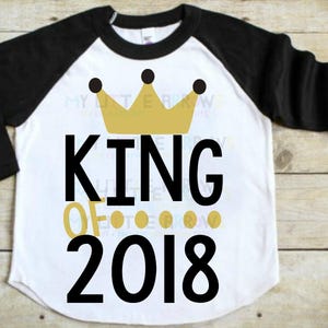 King of 2018 SVG, DXF, EPS, png Dateien für Schneidemaschinen Cameo oder Cricut - Junge Neues Jahr SVG - süßes neues Jahr svg - 2018 svg - Cut file