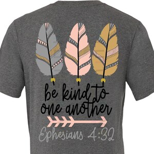 Be kind to one another SVG, DXF, EPS, png Files for Cutting Machines Cameo or Cricut -scripture svg - scripture sublimation - feather svg