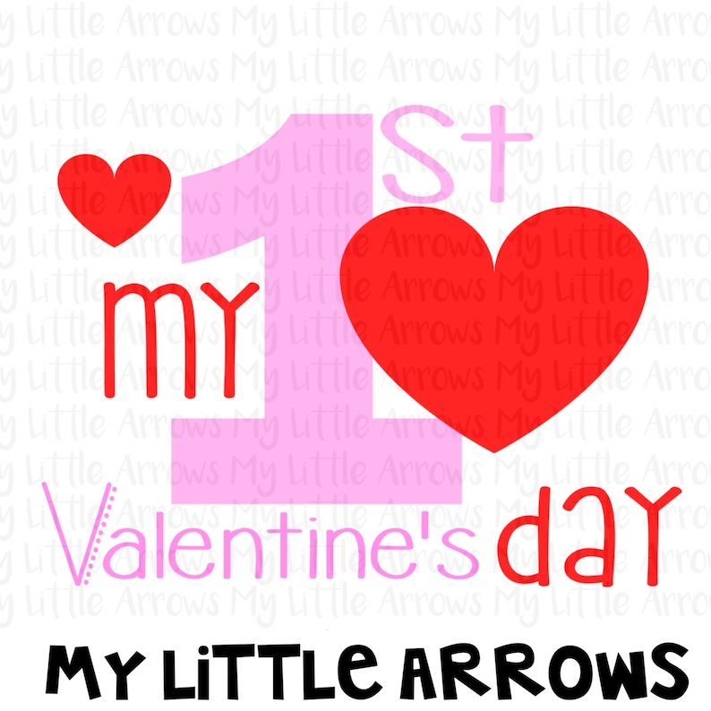 My First Valentines Day Svg Cut Valentine Svg 1st - Etsy