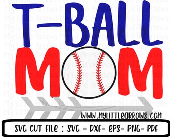 Baseball mom SVG, DXF, EPS, png Files for Cutting Machines Cameo or Cricut - baseball svg - cute baseball mom svg - tball mom svg - cricut