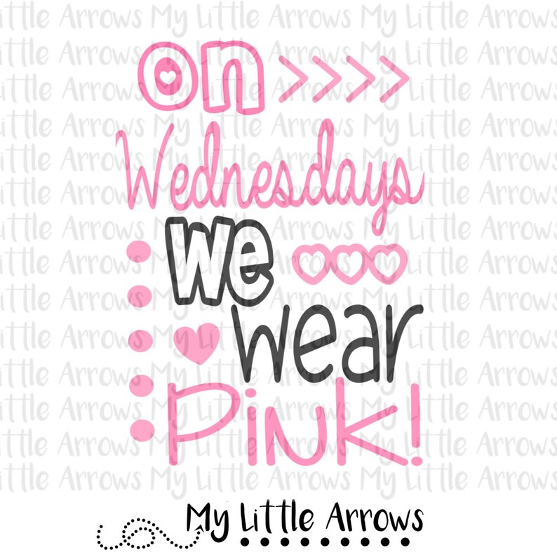 On Wednesdays we wear pink SVG, DXF, EPS, png Files for Cutting Machines Cameo or Cricut // mean girls svg // movie quotes svg image 1