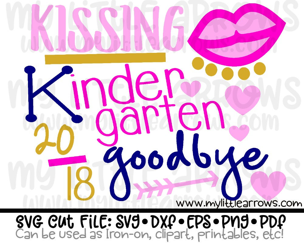 Download Kindergarten graduate svg kissing kindergarten goodbye SVG ...